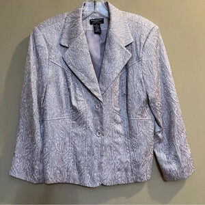 Worthington Works Lilac Sparkle Jacquard Size 10 Two Button Blazer Jacket